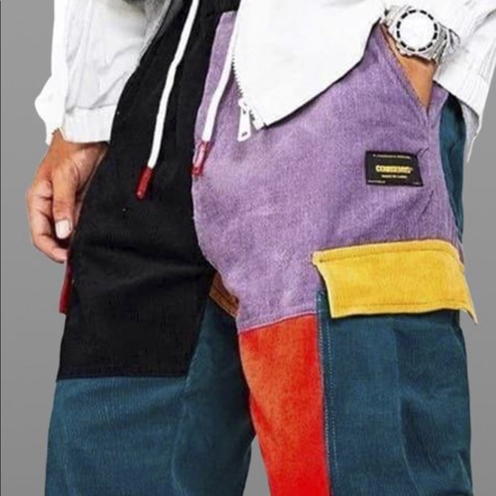 Corduroy Patchwork Pants